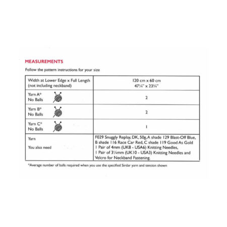 Sirdar Knitted Cape Pattern 2615 - Image 2