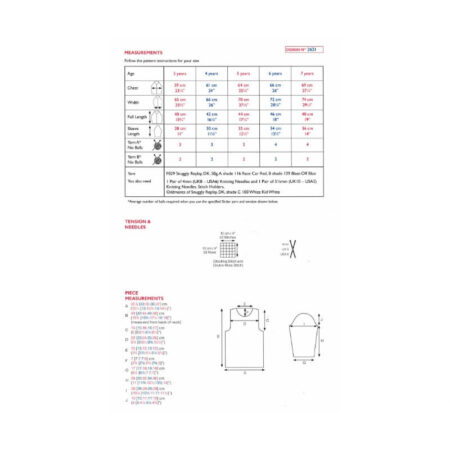 Sirdar Super Hero Jumper Pattern 2621 - Image 2