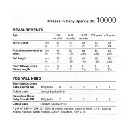 Stylecraft DK Dresses Pattern 10000 - Image 2