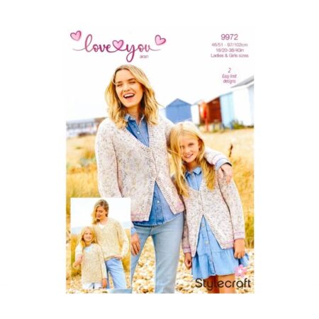 Stylecraft Aran Sweater and Cardigan Pattern 9972