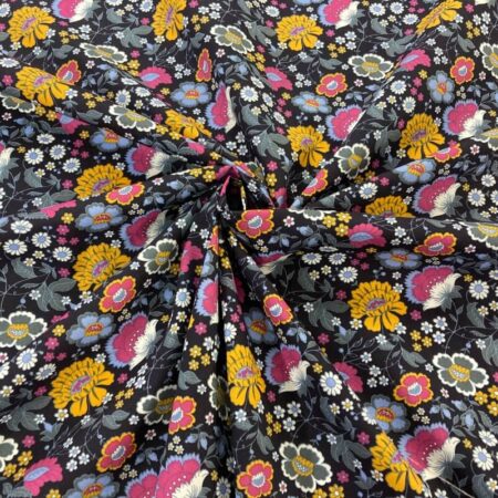 Indian Flower Cotton Poplin - Image 4