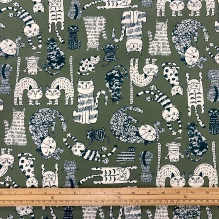Cat Go Wild Cotton Poplin - Image 3