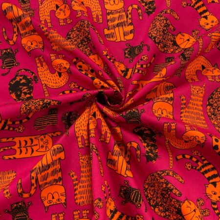 Cat Go Wild Cotton Poplin - Image 4