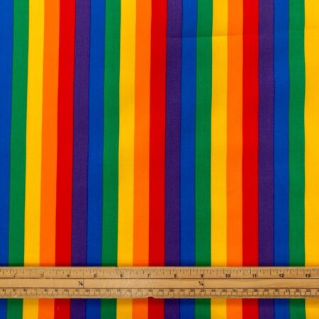 Bold Rainbow Seaside Stripe Cotton Poplin - Image 5