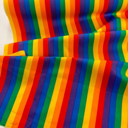 Bold Rainbow Seaside Stripe Cotton Poplin - Image 2