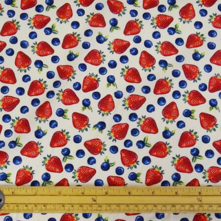 Strawberry and Blueberry Cotton Poplin - Image 5