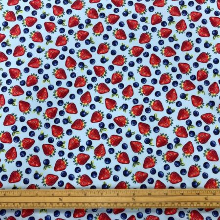 Strawberry and Blueberry Cotton Poplin - Image 2