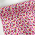 Pink Carnations on Light Pink Cotton Poplin