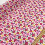 Pink Carnations on Light Pink Cotton Poplin