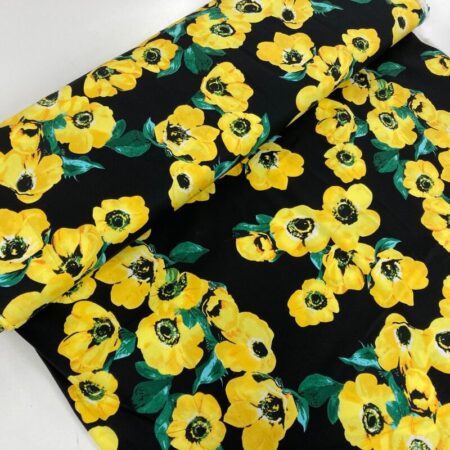 Hendon on Anemone Yellow on Black