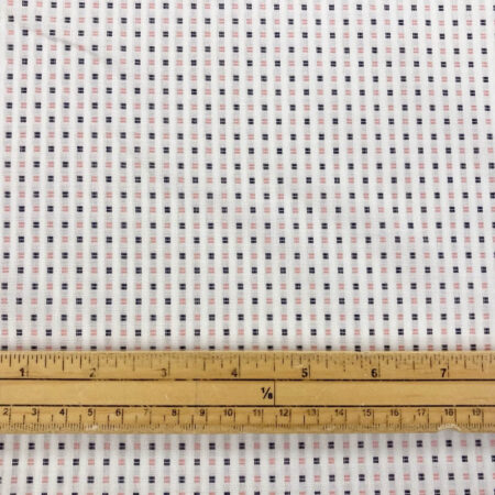 Cotton Jacquard Pink Squares Shirting - Image 7
