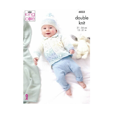 King Cole Jacket, Sweater, Cardigan and Hat Pattern 6033
