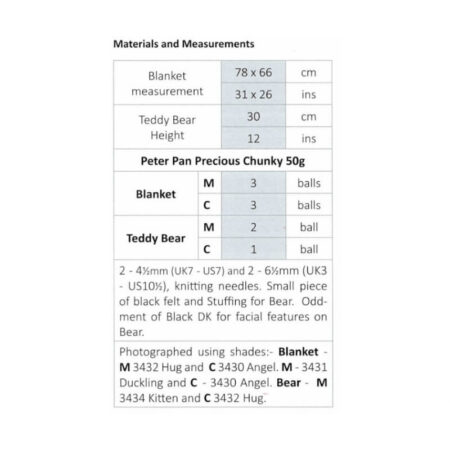 Honeycomb Blanket and Teddy Bear Pattern P1303 - Image 3