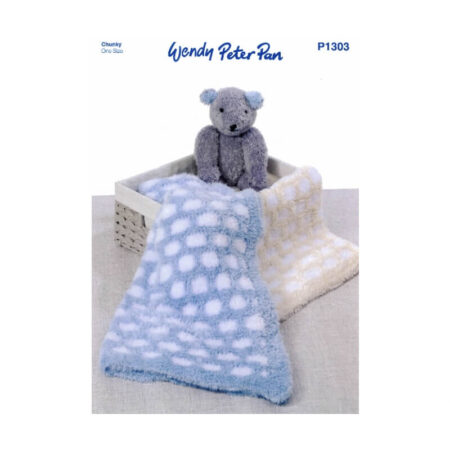 Honeycomb Blanket and Teddy Bear Pattern P1303