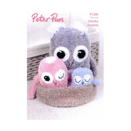 Crochet Owls with Nest Pattern P1306
