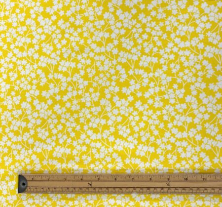 Yellow Flowers Cotton Poplin - Image 2