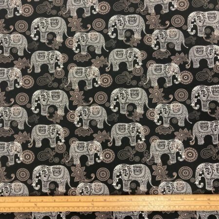 Henna Elephant Cotton Poplin - Image 2