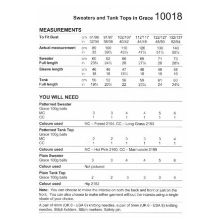 Stylecraft Sweaters and Tank Tops Pattern 10018 - Image 2