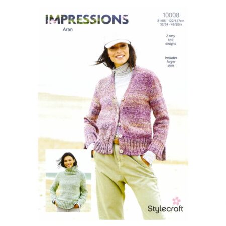 Stylecraft Sweater and Cardigan Pattern 10008