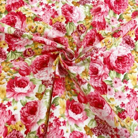 Big Pink Peonies Cotton Poplin - Image 2