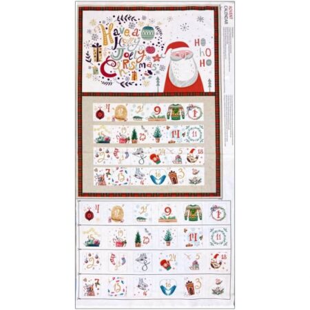 Jolly Santa Large Advent Calendar Panel