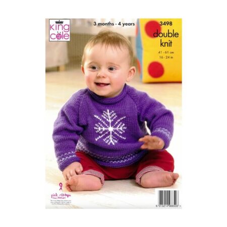 King Cole Sweater and Dress Pattern 3498 - Image 2