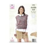 King Cole Ladies Round & V Neck Tanks Pattern 5994