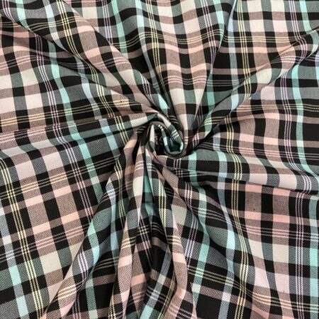 Rainbow Plaid Poly-Viscose - Image 2