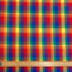 Rainbow Plaid Poly-Viscose