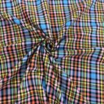 Rainbow Plaid Poly-Viscose
