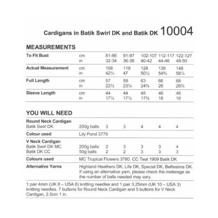 Stylecraft Cardigans Pattern 10004 - Image 2