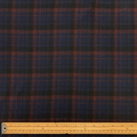 Navy and Wine Check Wool Plaid - Image 4