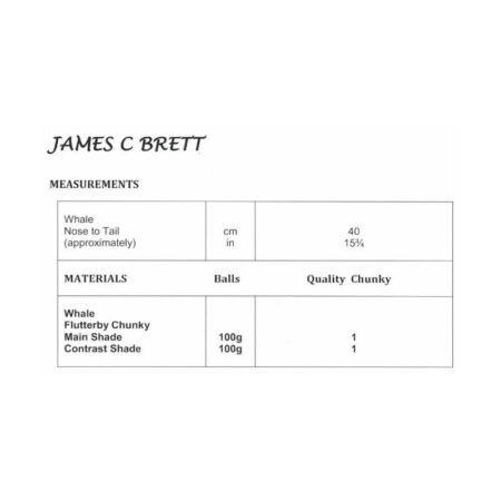 James C Brett Whales Pattern JB807 - Image 2