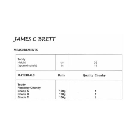 James C Brett Teddy Pattern JB809 - Image 2