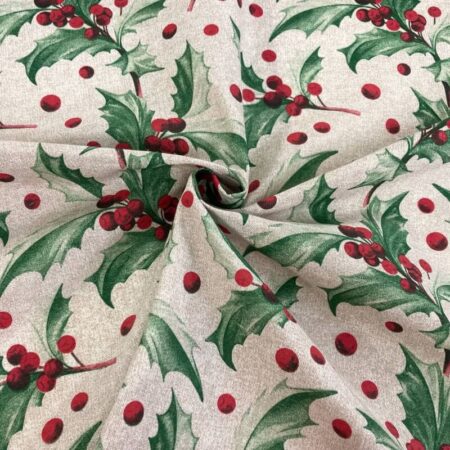 Christmas Tablecloth Polycotton Fabric - Image 10