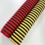Black Stripe Polycotton