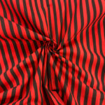 Black Stripe Polycotton