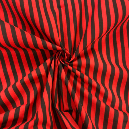 Black Stripe Polycotton - Image 2