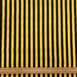 Black Stripe Polycotton