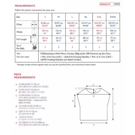 Sirdar Top Pattern 10703 - Image 2