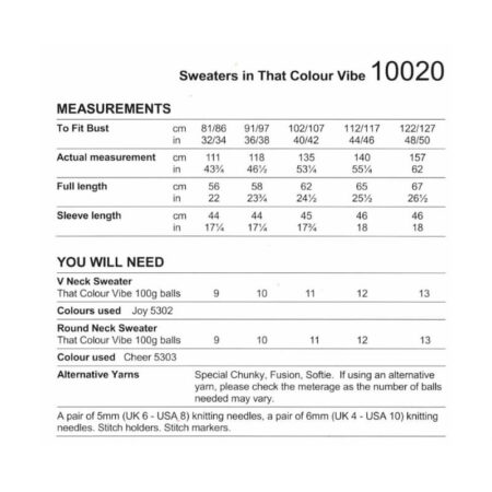 Stylecraft Sweaters Pattern 10020 - Image 2