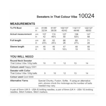 Stylecraft Sweaters Pattern 10024 - Image 2
