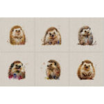 Animal Cushion Panel Sets of 6 and Matching All-Overs