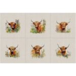 Animal Cushion Panel Sets of 6 and Matching All-Overs