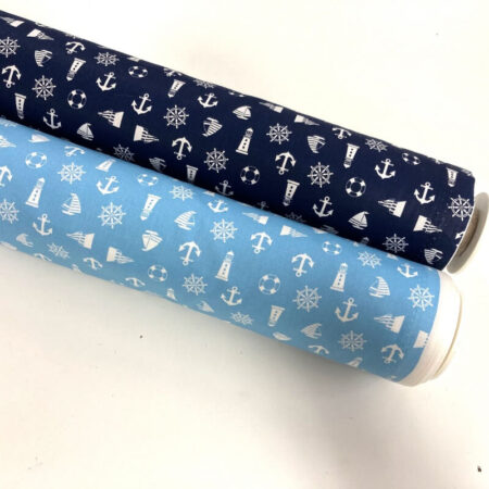 Nautical Icons Cotton Poplin