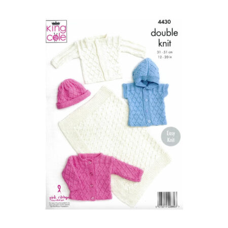 King Cole Blanket, Jackets, Gilet and Hat Pattern 4430 - Image 2