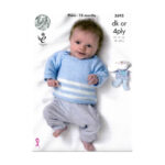 King Cole Jacket, Sweater, Gilet and Moccasins Pattern 3695