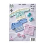 King Cole Jacket, Sweater, Gilet and Moccasins Pattern 3695