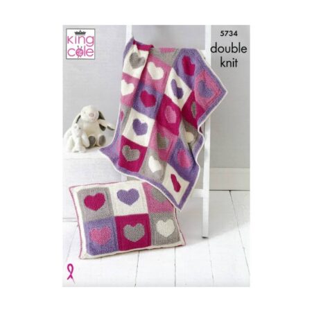 King Cole Blankets and Cushion Covers Pattern 5734