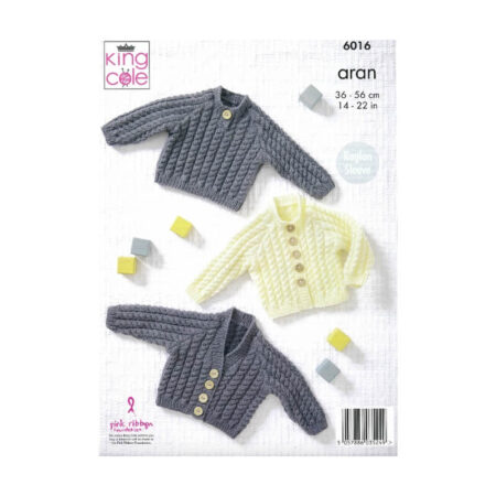 King Cole Cardigans and Sweater Pattern 6016 - Image 2